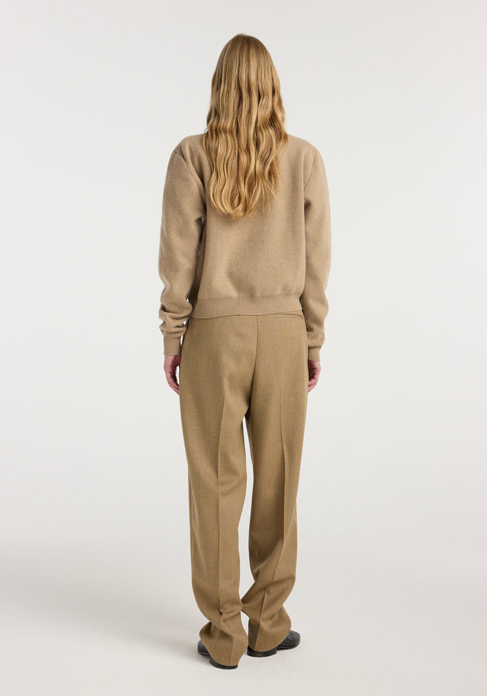 Zipped mouliné polo | camel