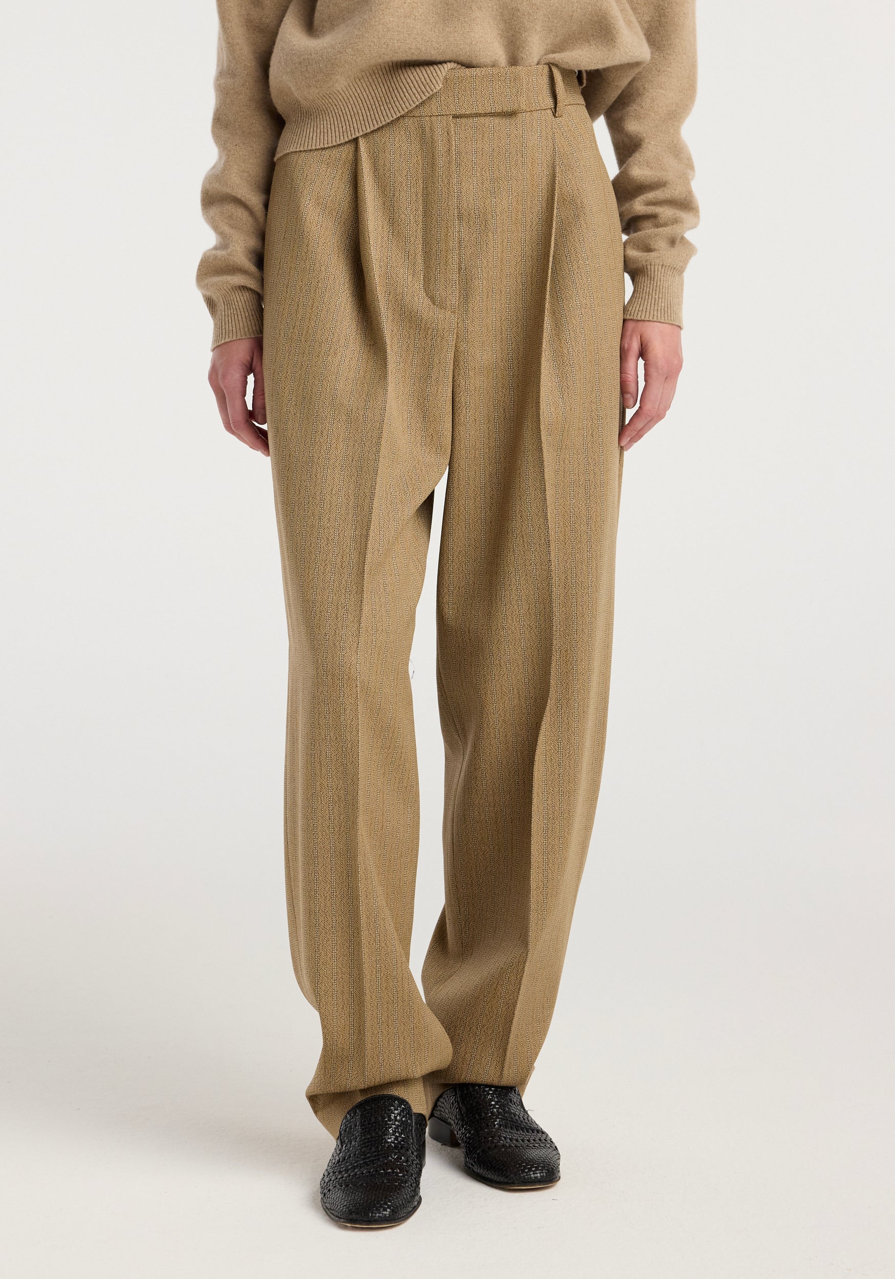 Zipped mouliné polo | camel