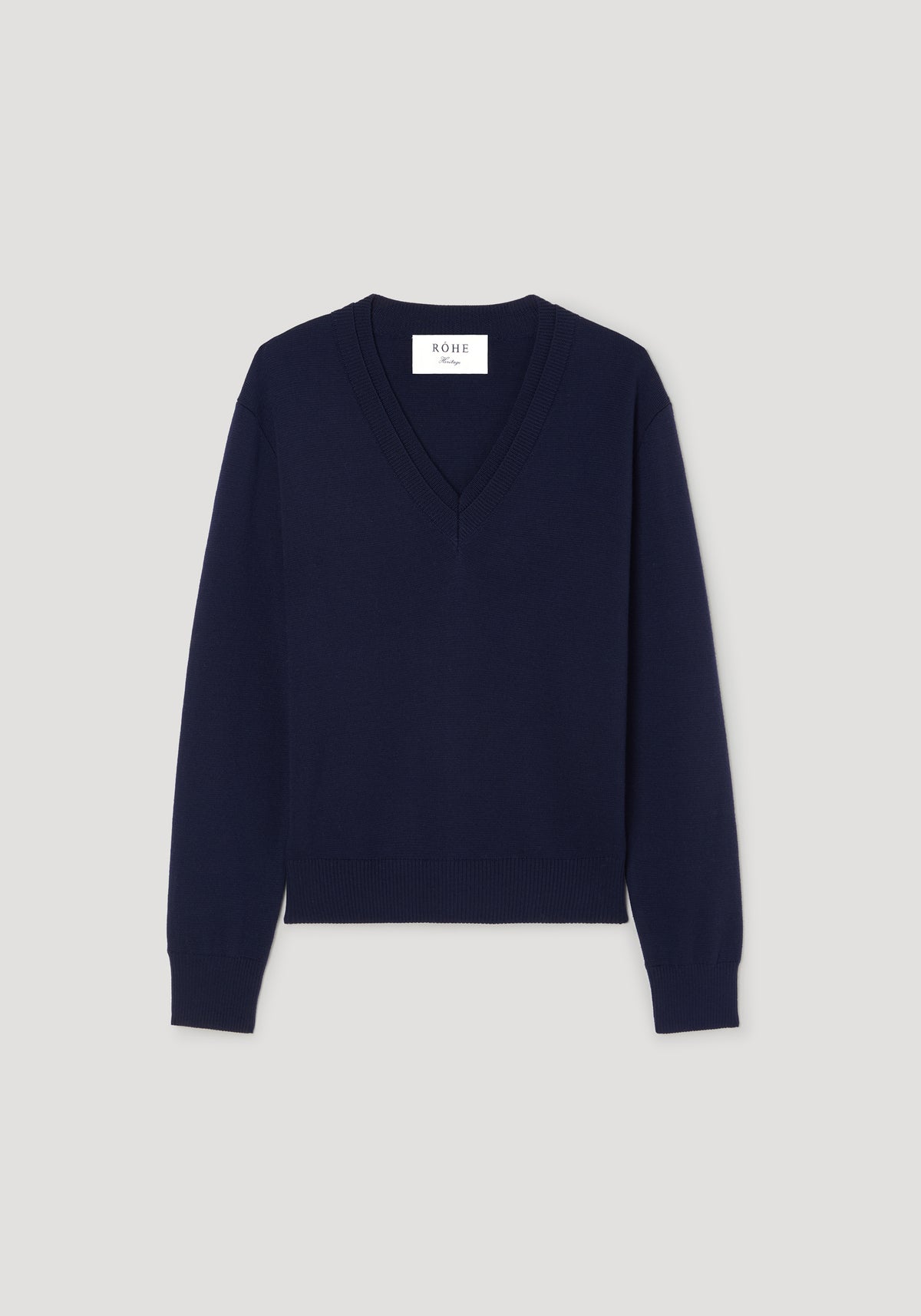 Double v-neck jumper | navy