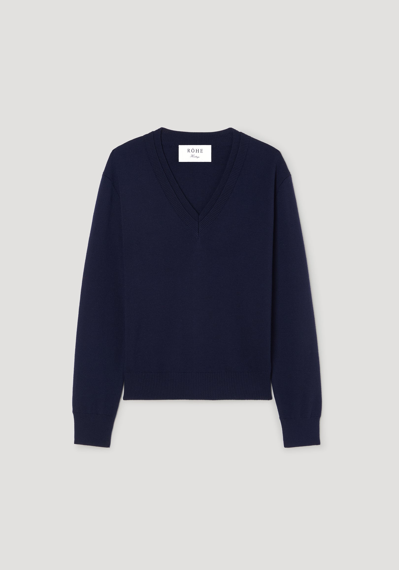 Double v-neck jumper | navy