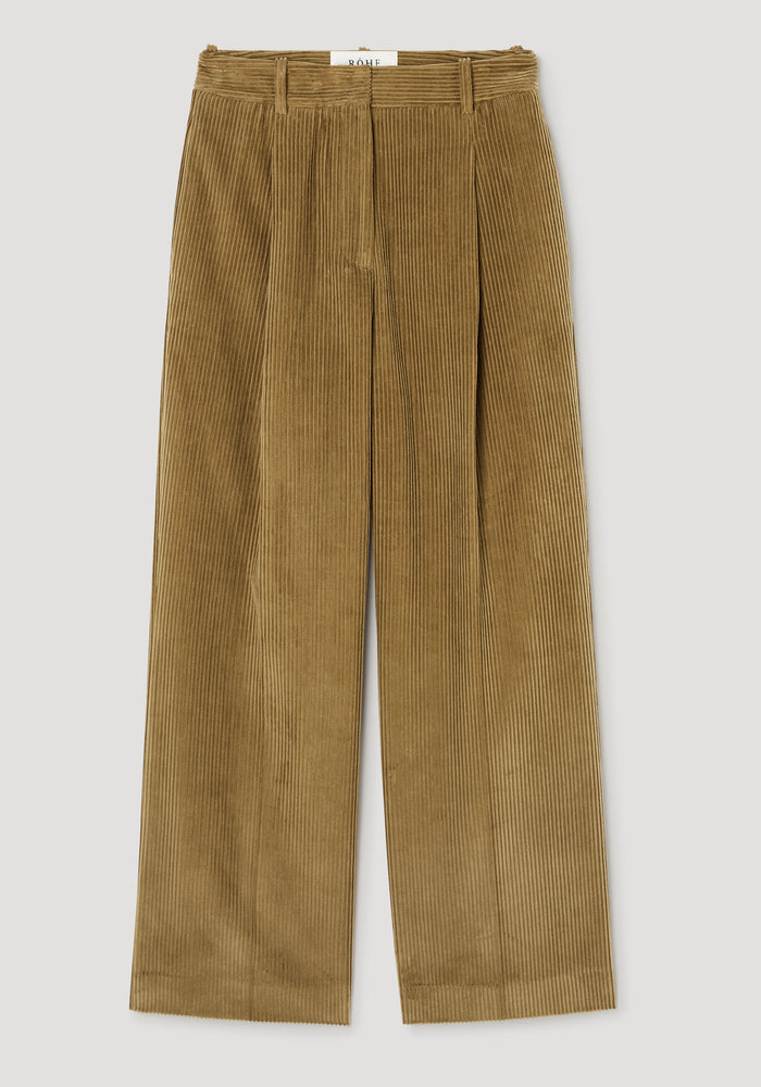 Ted - Lower waist corduroy trousers | beige