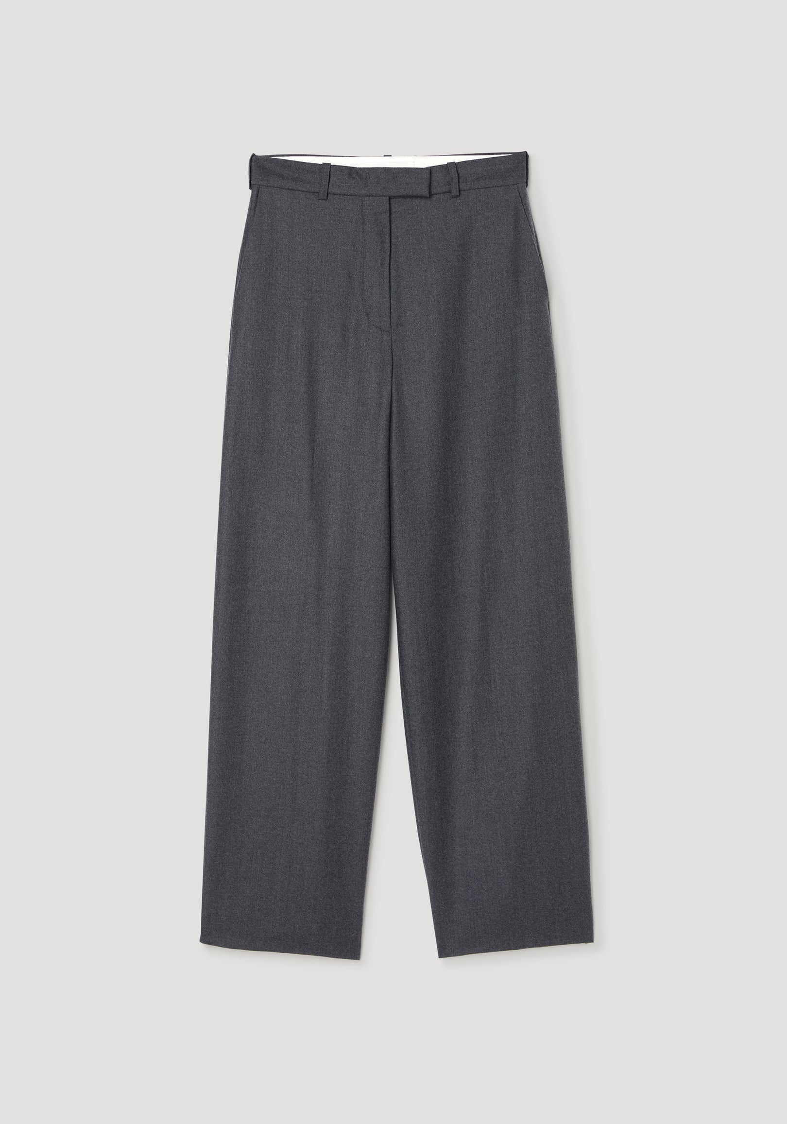 Wide leg trousers | dark grey melange