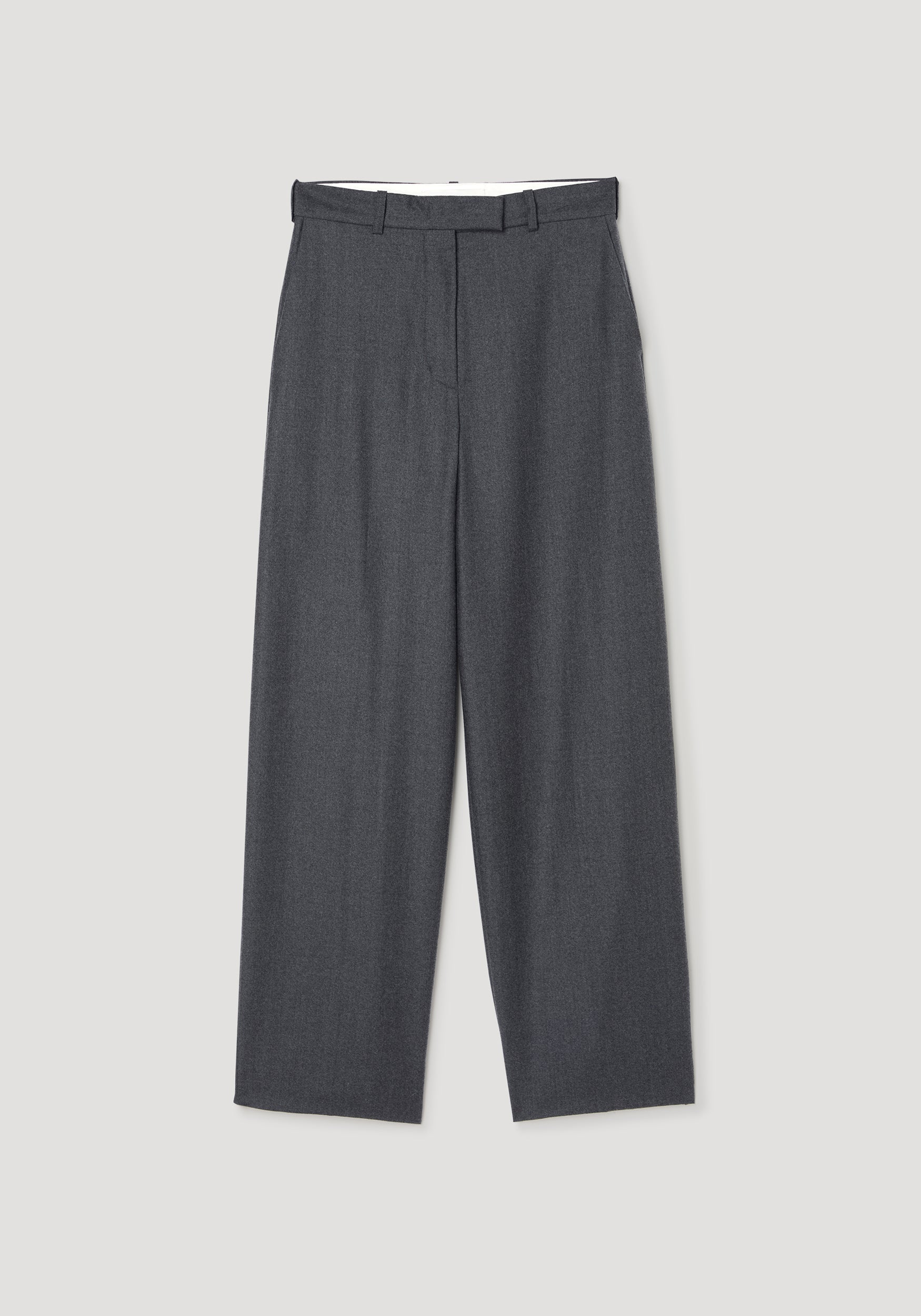 Wide leg trousers | dark grey melange