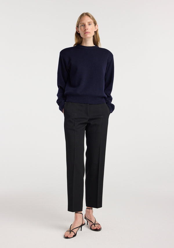 Mies - Cigarette leg tailored trousers | black