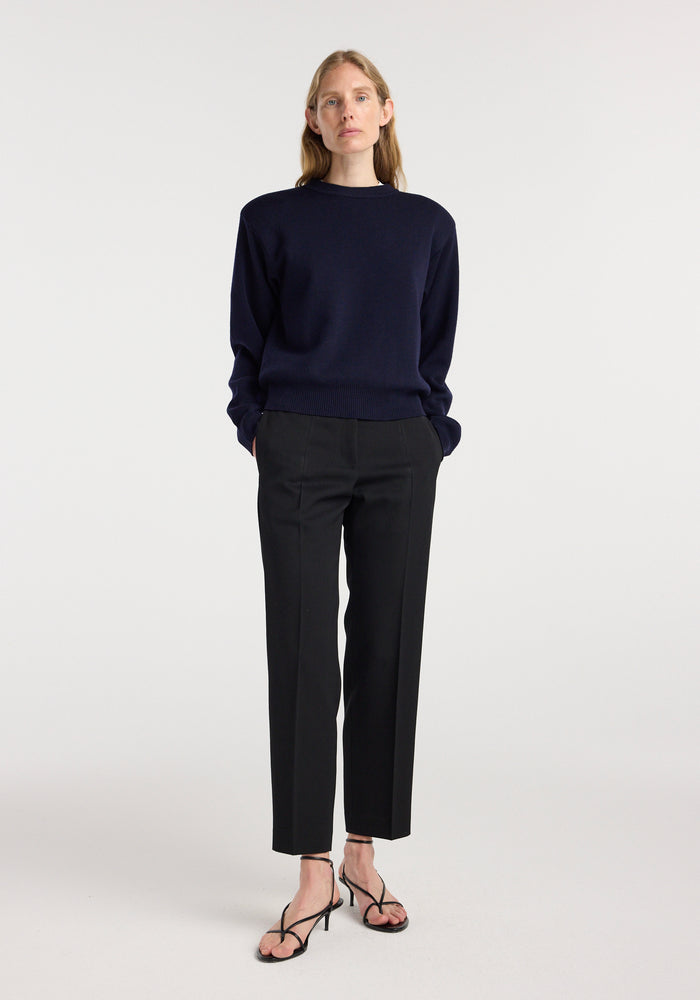 Mies - Cigarette leg tailored trousers | black