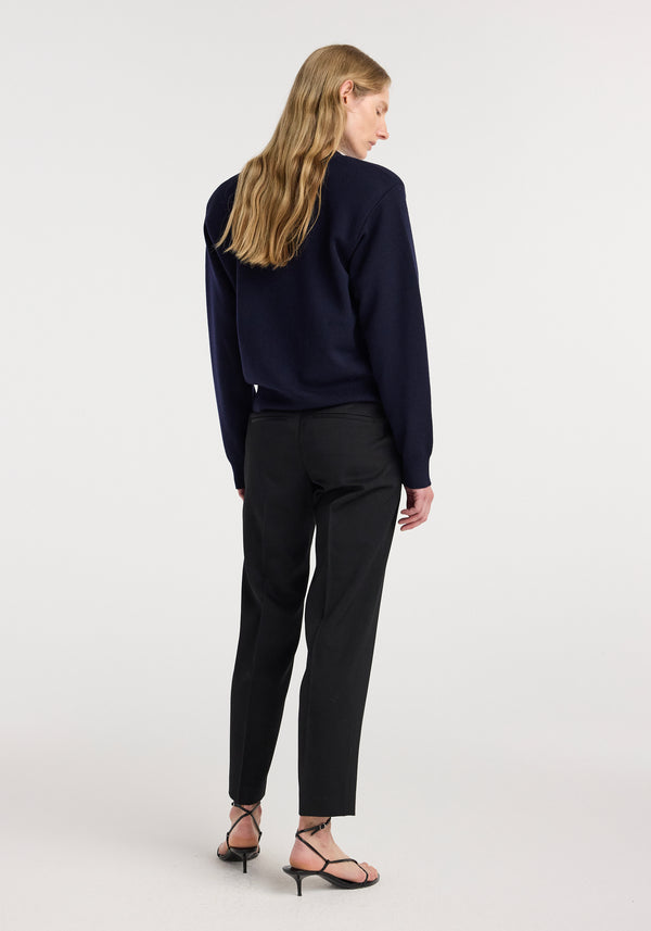 Mies - Cigarette leg tailored trousers | black