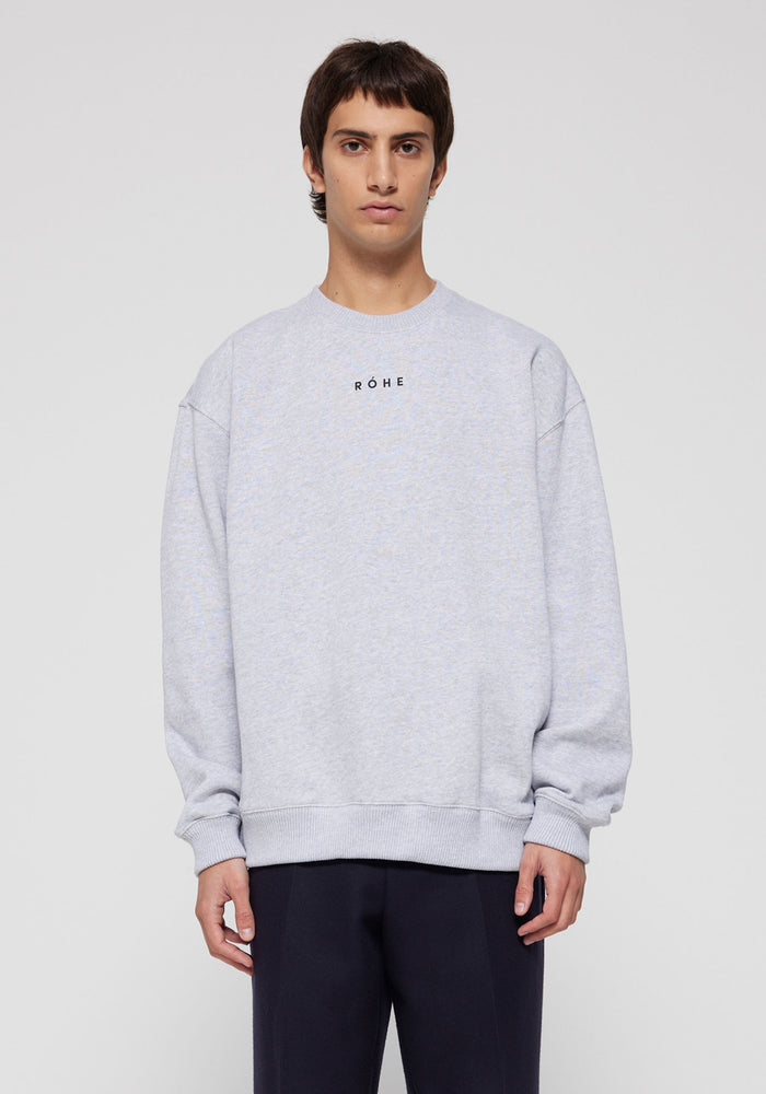 Crewneck logo sweatshirt | light grey melange