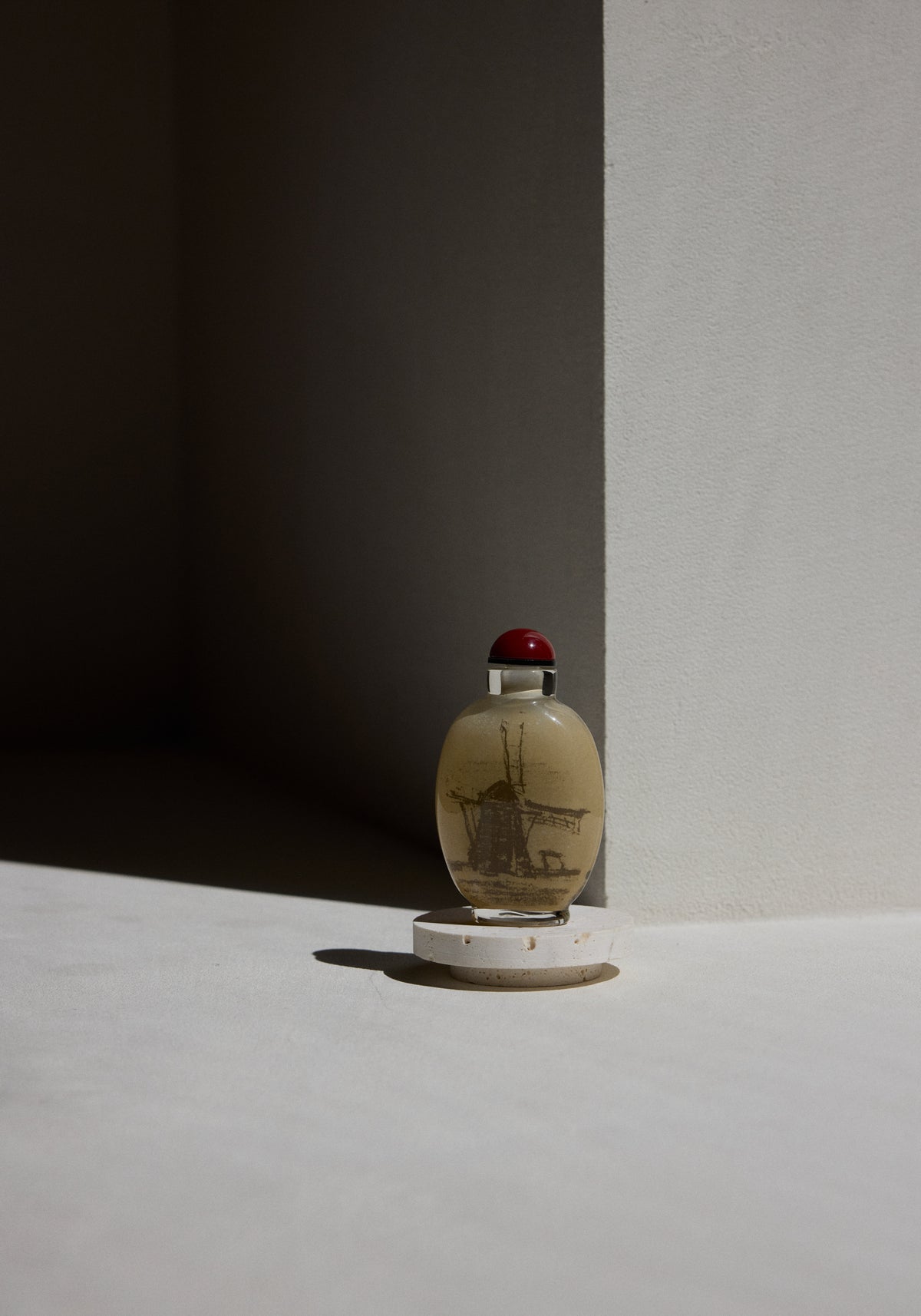 Chinese snuff Bottle, with custom made mill-print | windmill