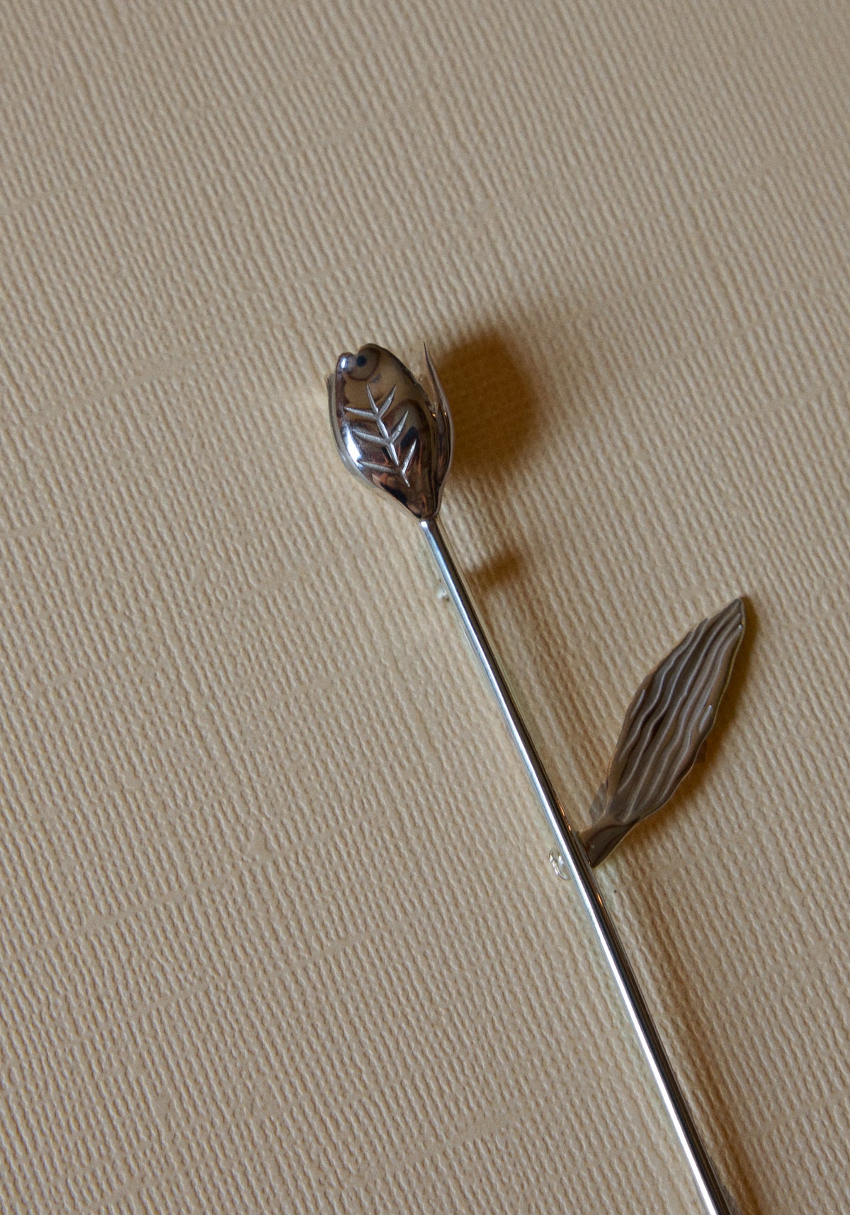 Tulip silver earring (single) | silver