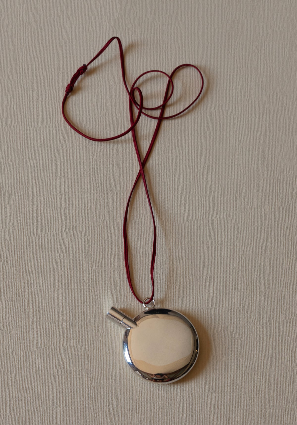 Perfume bottle silver necklace | silver