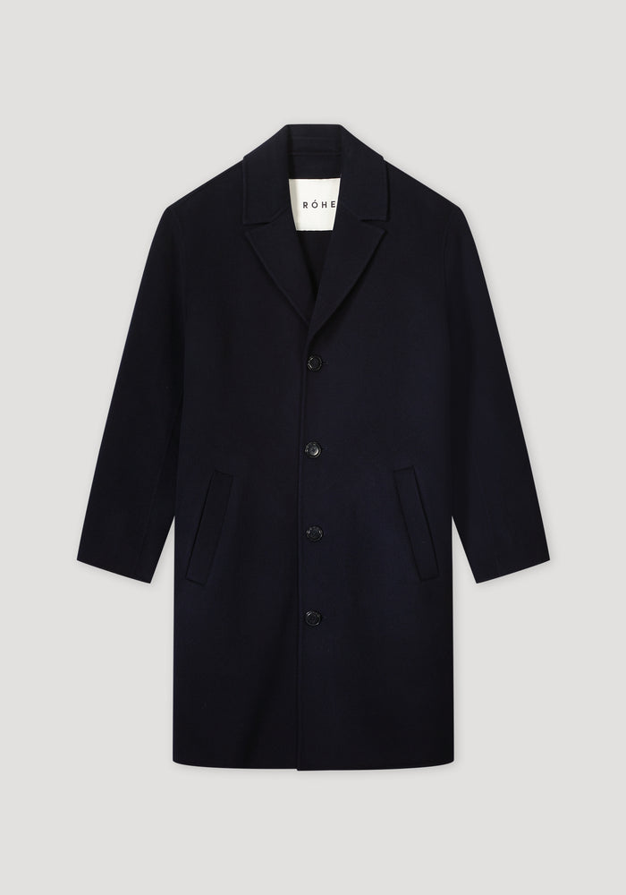 Double face woolen coat | navy