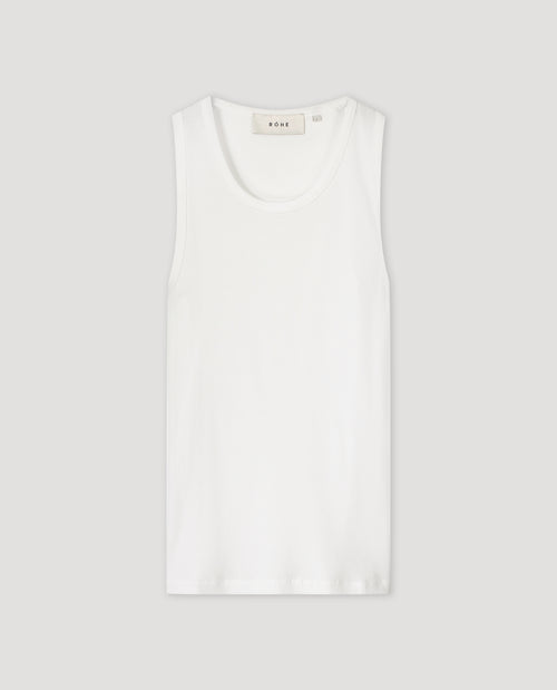 Ribbed tank top | white