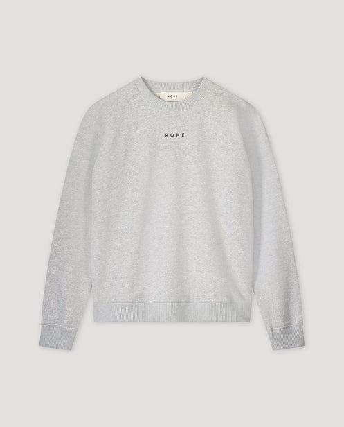 Crewneck logo sweatshirt | light grey melange