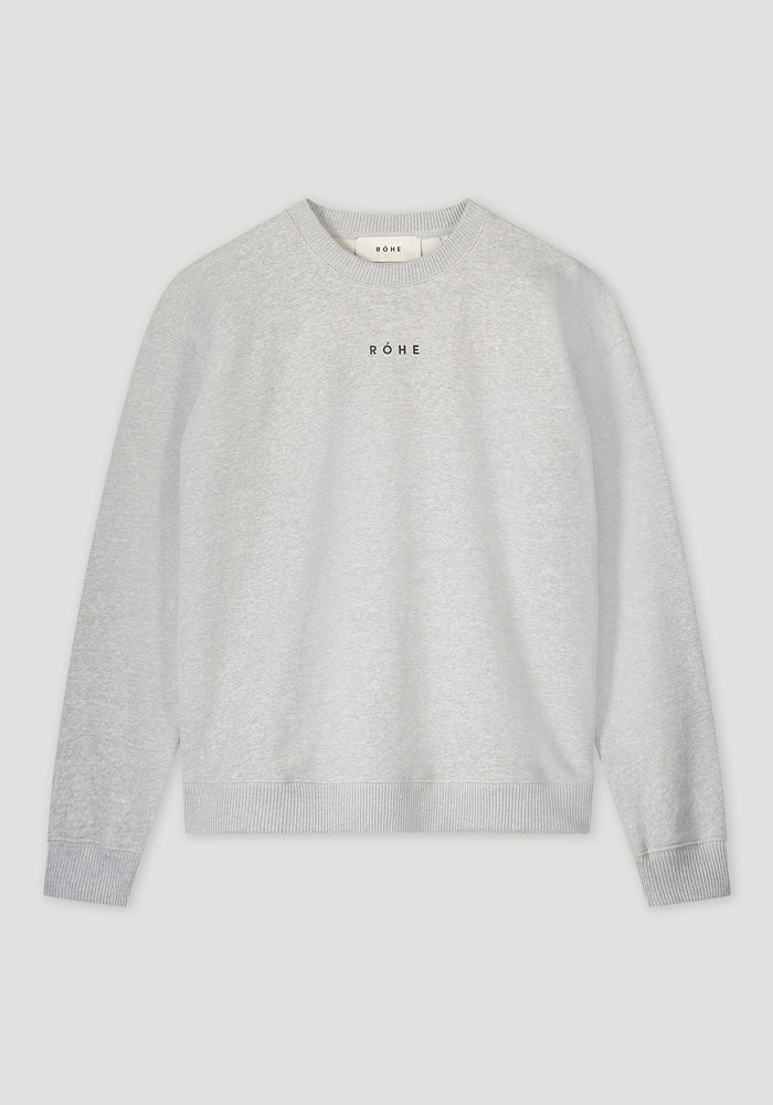 Crewneck logo sweatshirt | light grey melange