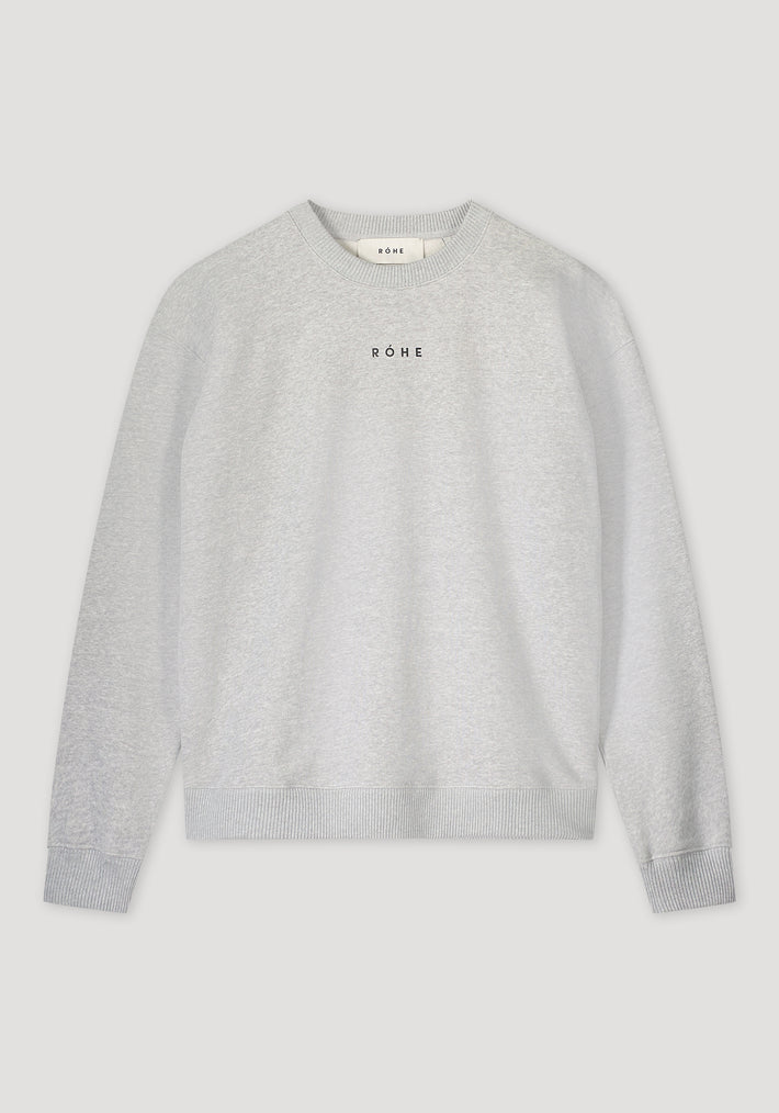 Crewneck logo sweatshirt | light grey melange