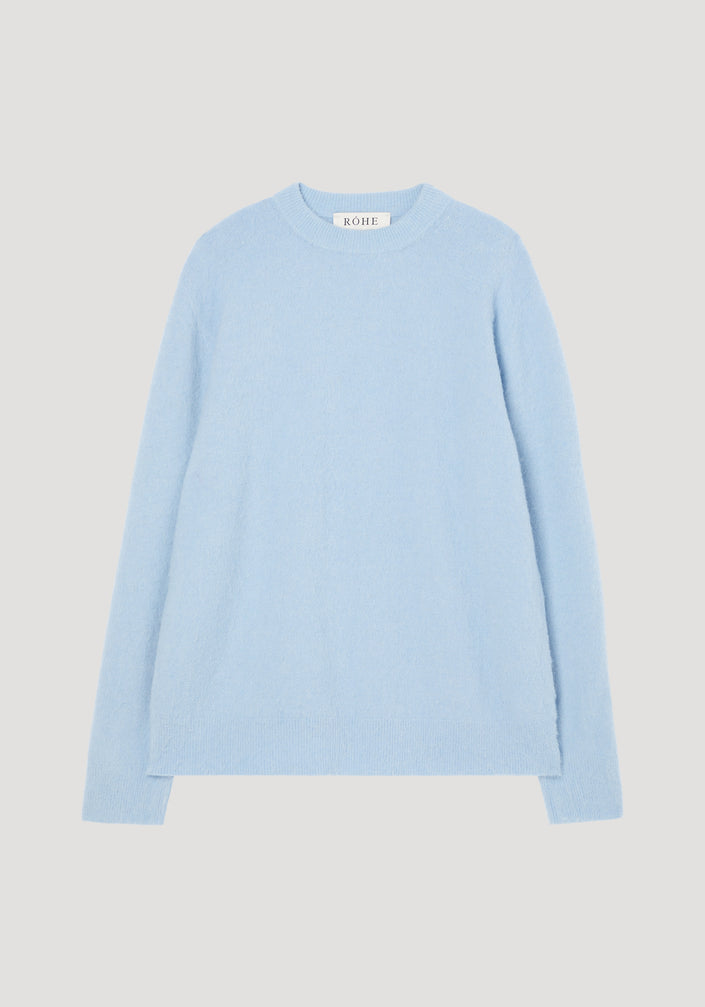 Wool crewneck sweater | sky